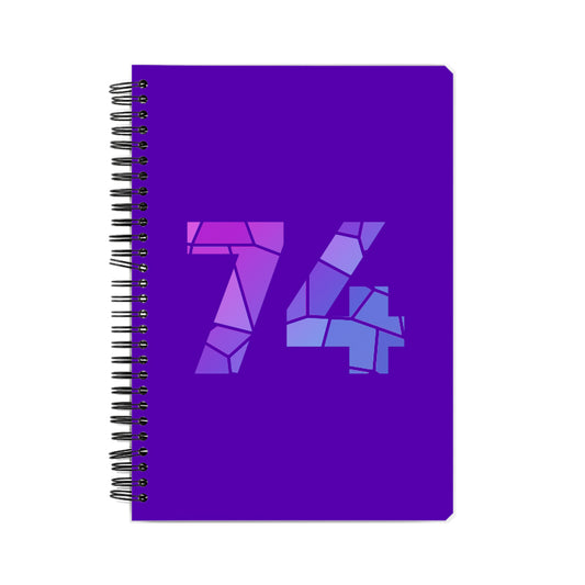 74 Number Notebook (Purple)