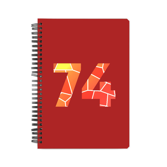 74 Number Notebook (Red)