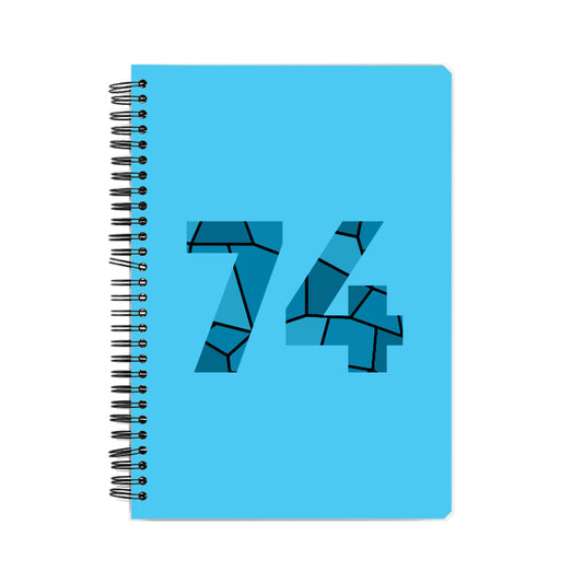 74 Number Notebook (Sky Blue)