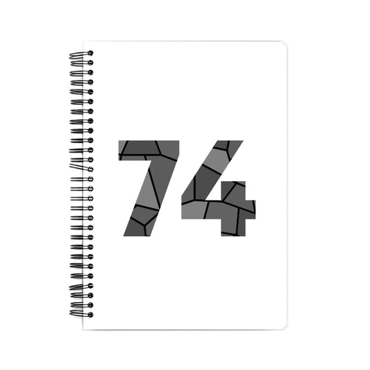 74 Number Notebook (White)