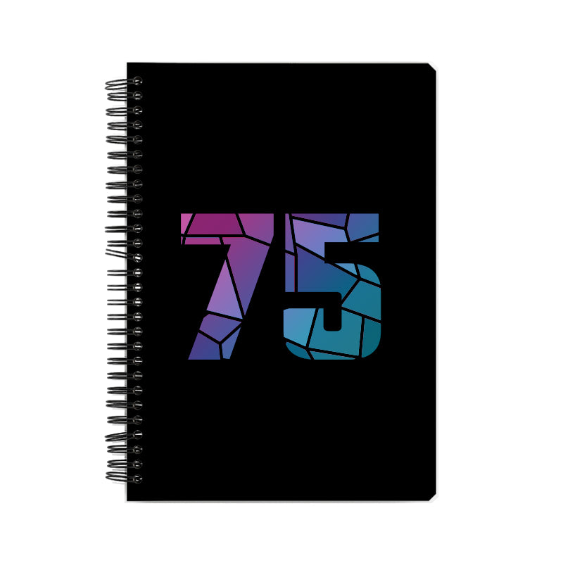 75 Number Notebook (Black)