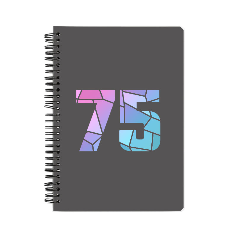 75 Number Notebook (Charcoal Grey)