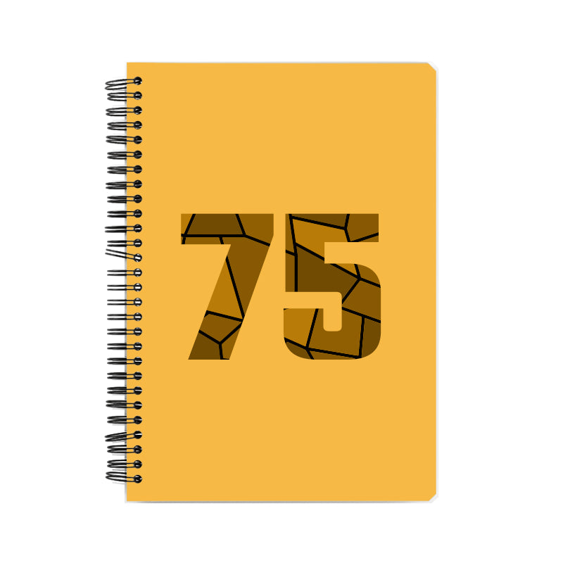 75 Number Notebook (Golden Yellow)