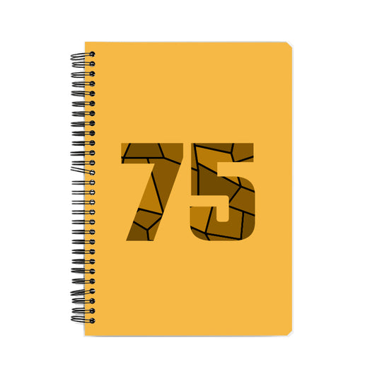 75 Number Notebook (Golden Yellow)