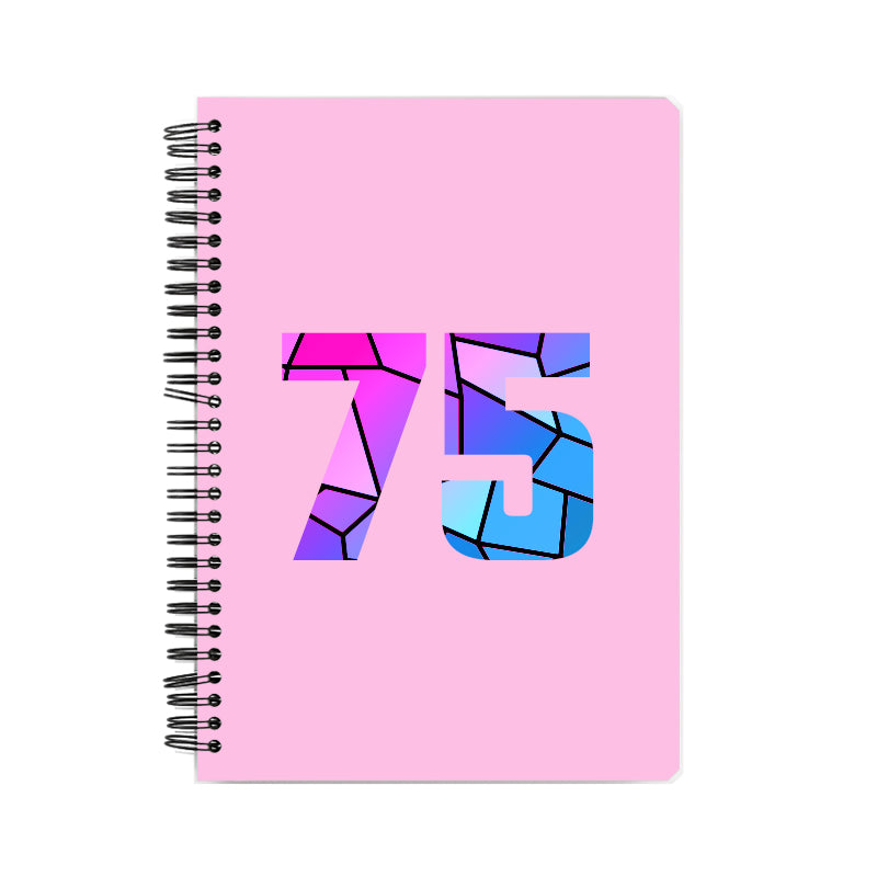 75 Number Notebook (Light Pink)