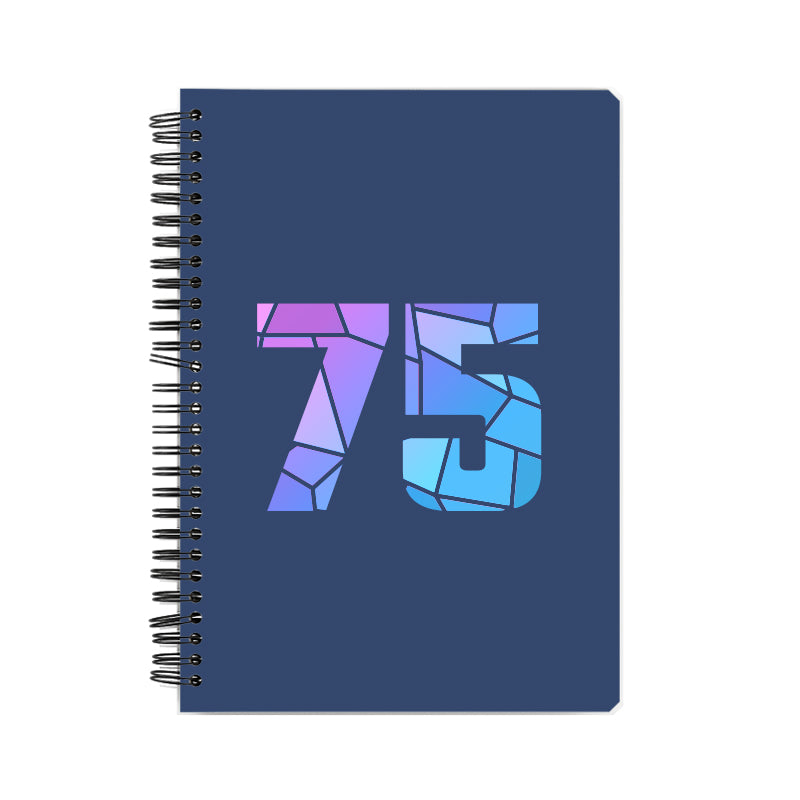 75 Number Notebook (Navy Blue)