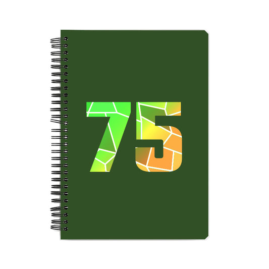 75 Number Notebook (Olive Green)