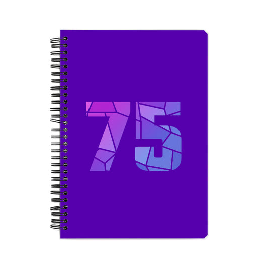 75 Number Notebook (Purple)