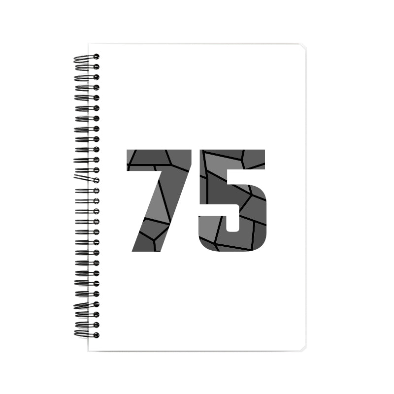 75 Number Notebook (White)