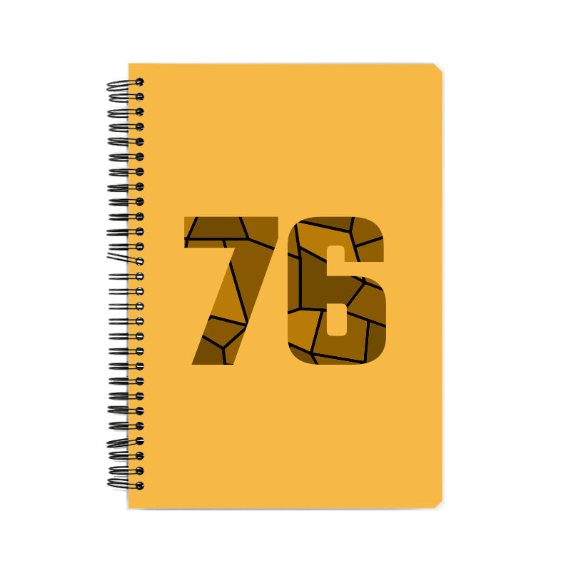 76 Number Notebook (Golden Yellow)