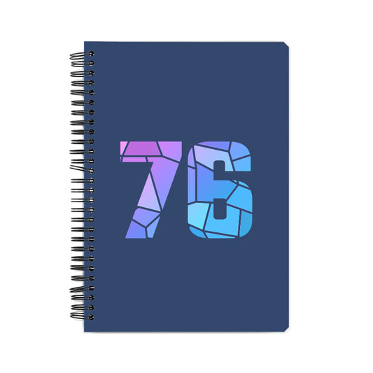 76 Number Notebook (Navy Blue)