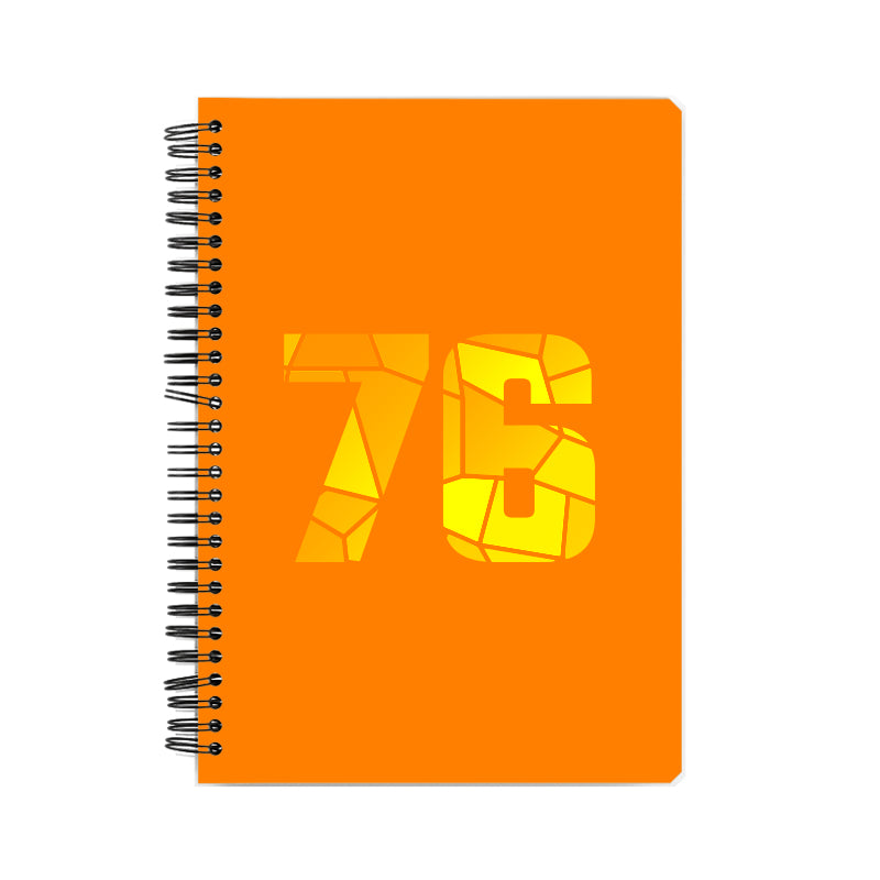 76 Number Notebook (Orange)