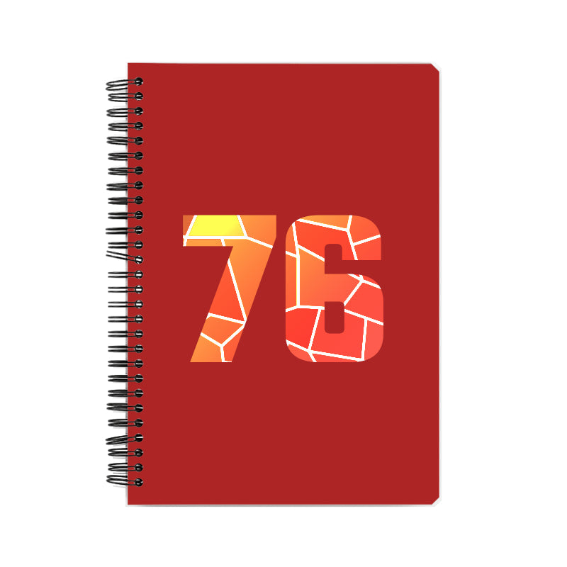 76 Number Notebook (Red)