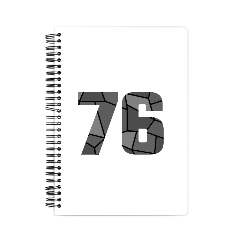 76 Number Notebook (White)