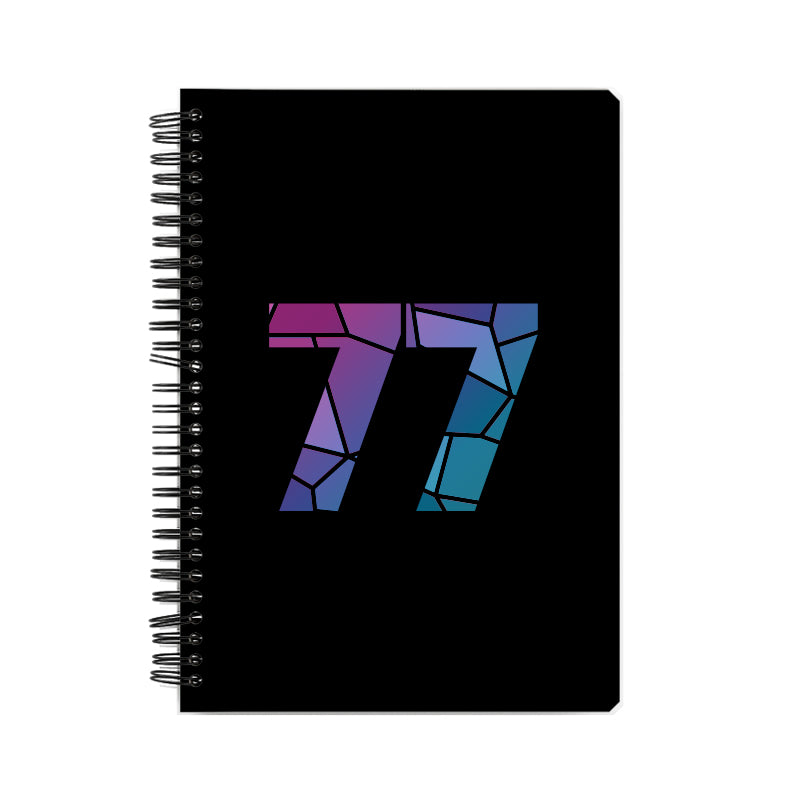 77 Number Notebook (Black)