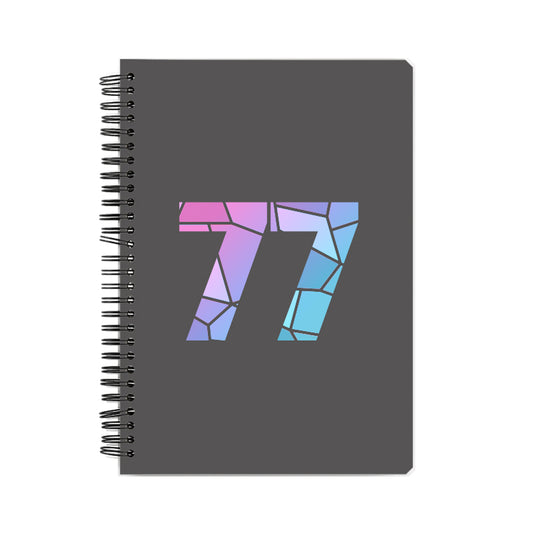 77 Number Notebook (Charcoal Grey)