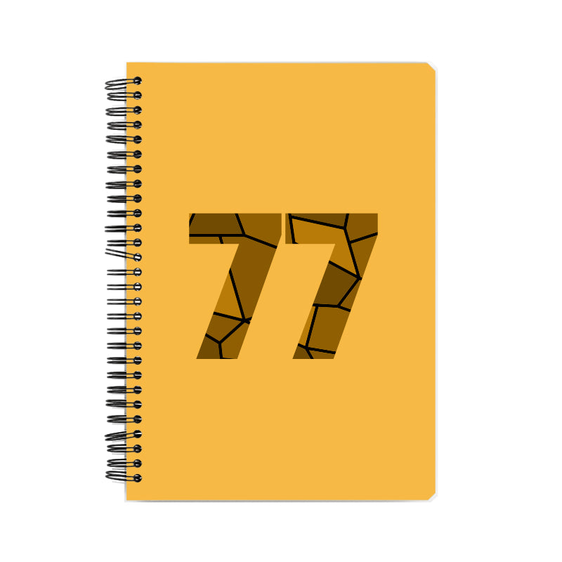 77 Number Notebook (Golden Yellow)