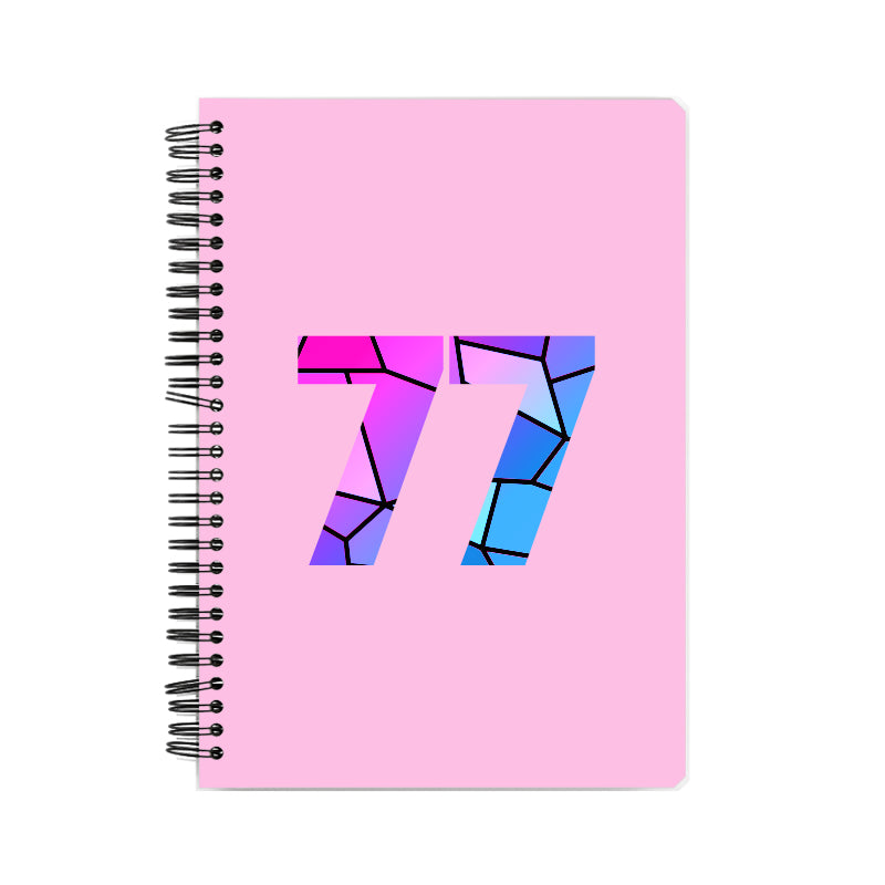 77 Number Notebook (Light Pink)