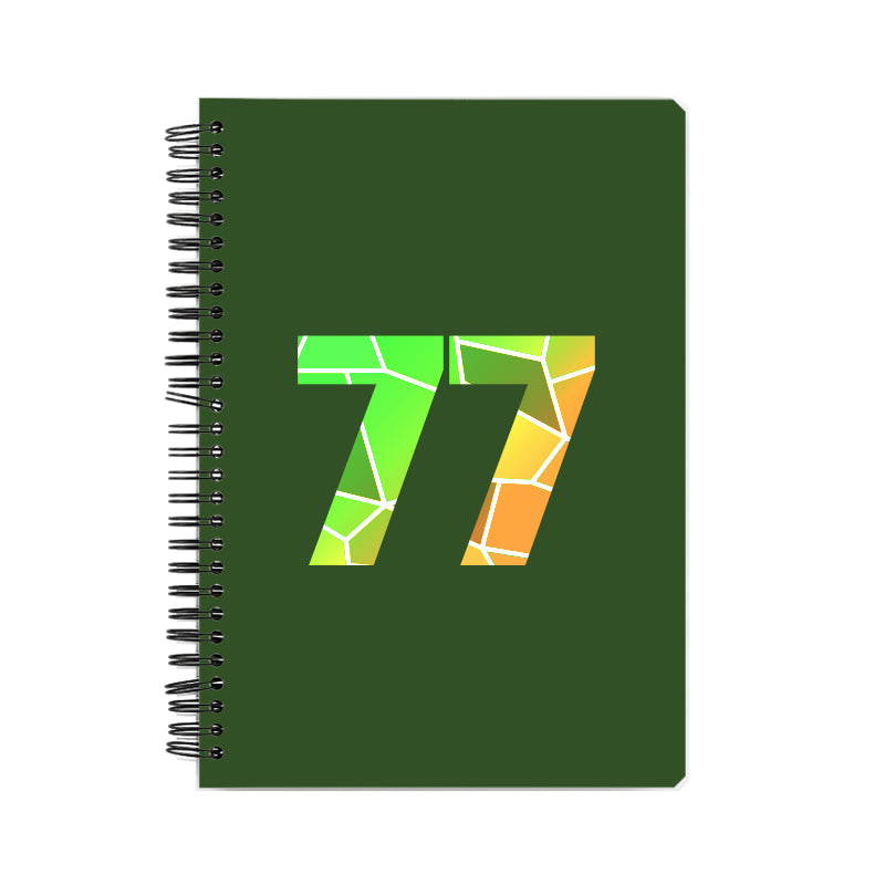 77 Number Notebook (Olive Green)