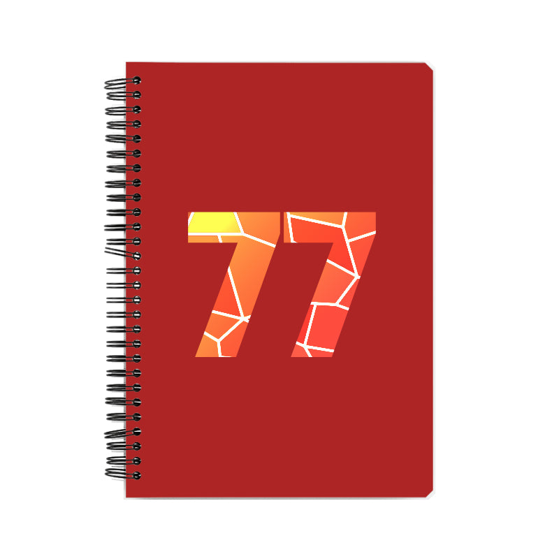 77 Number Notebook (Red)