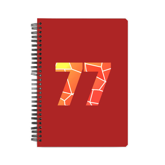 77 Number Notebook (Red)