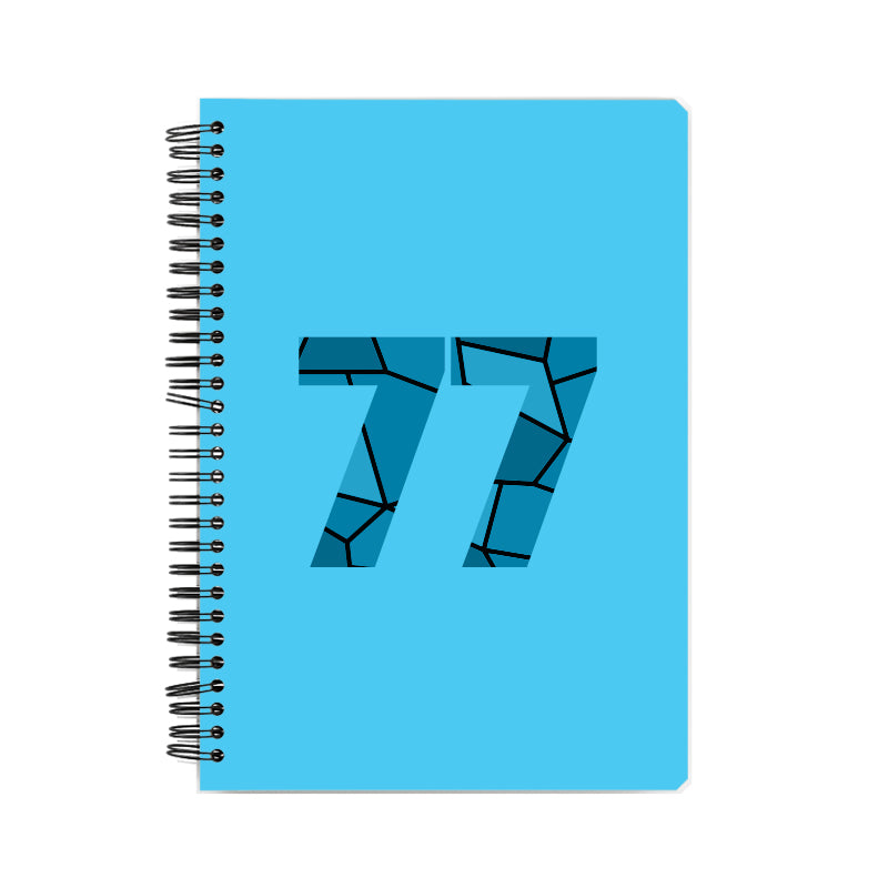 77 Number Notebook (Sky Blue)