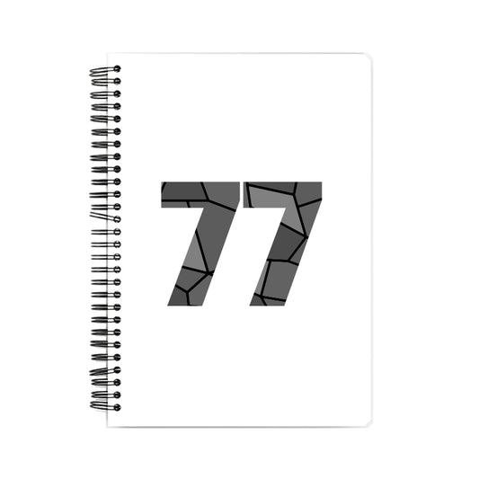 77 Number Notebook (White)