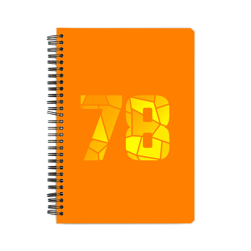 78 Number Notebook (Orange)