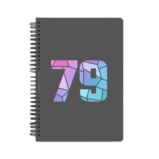 79 Number Notebook (Charcoal Grey)