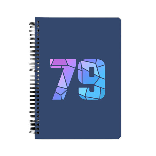 79 Number Notebook (Navy Blue)