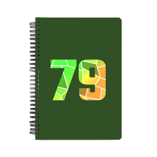 79 Number Notebook (Olive Green)