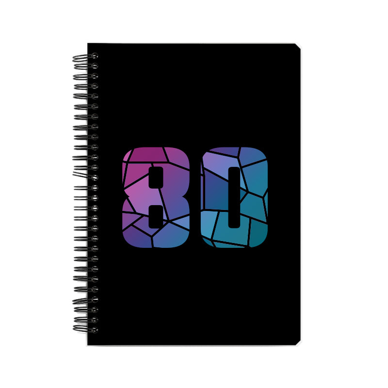 80 Number Notebook (Black)