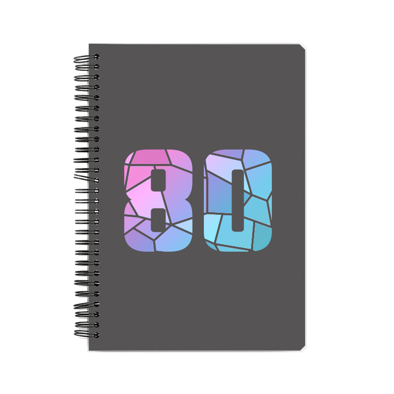 80 Number Notebook (Charcoal Grey)