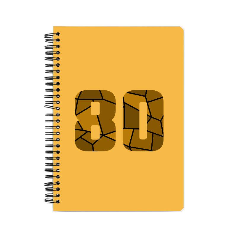 80 Number Notebook (Golden Yellow)