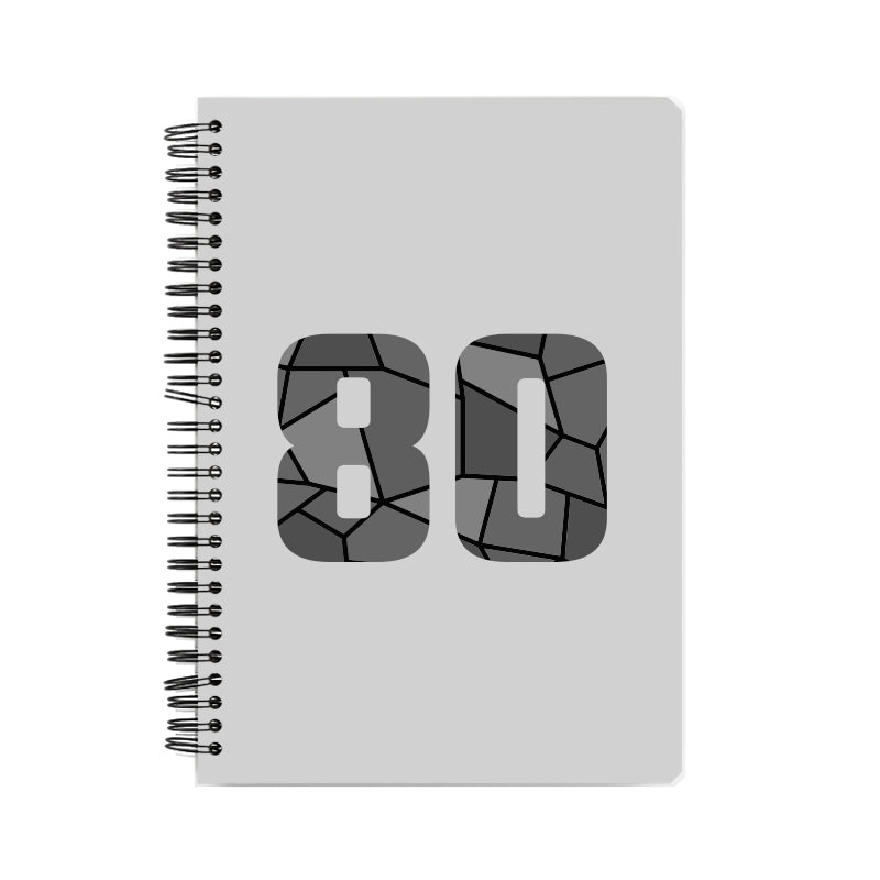 80 Number Notebook (Melange Grey)