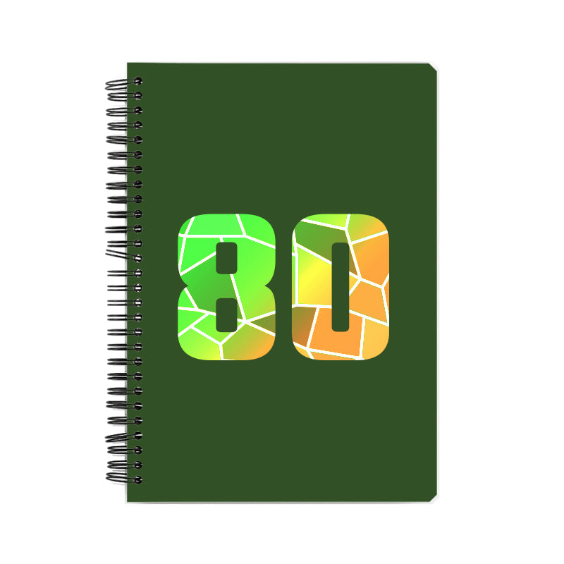 80 Number Notebook (Olive Green)