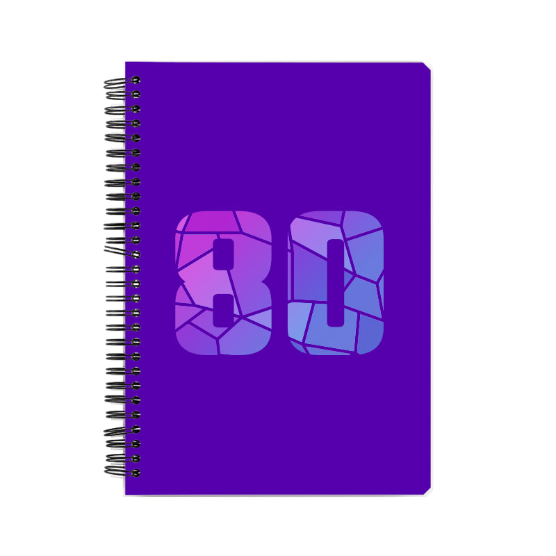 80 Number Notebook (Purple)