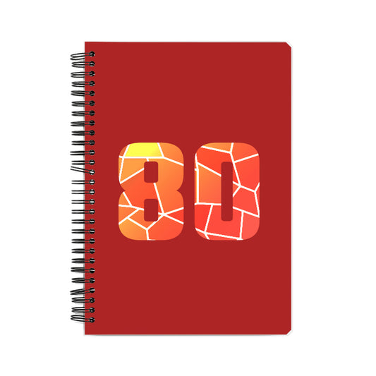 80 Number Notebook (Red)