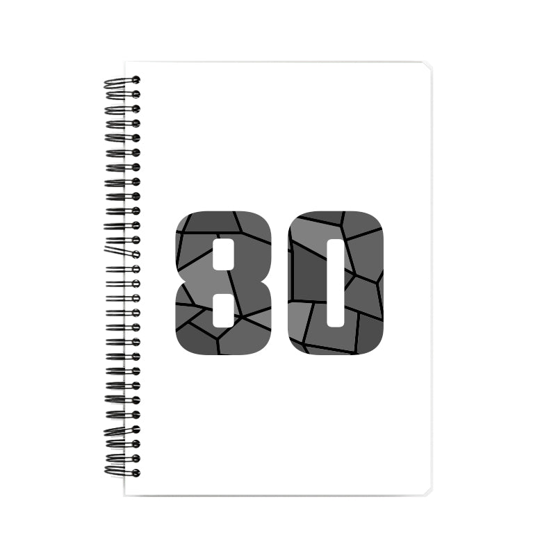 80 Number Notebook (White)