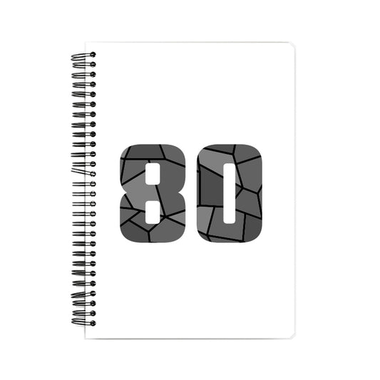 80 Number Notebook (White)