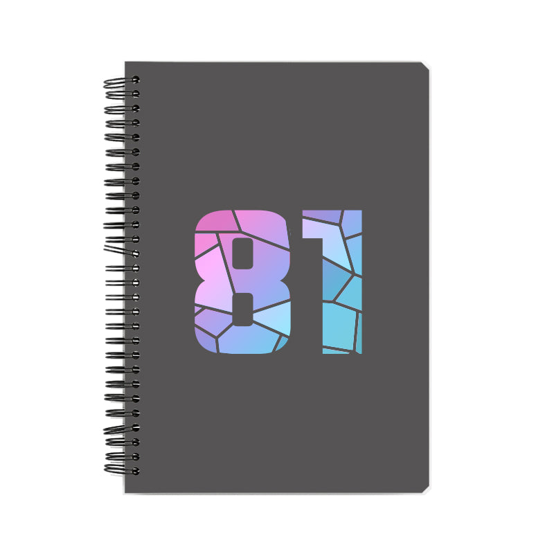 81 Number Notebook (Charcoal Grey)