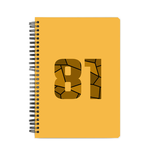 81 Number Notebook (Golden Yellow)