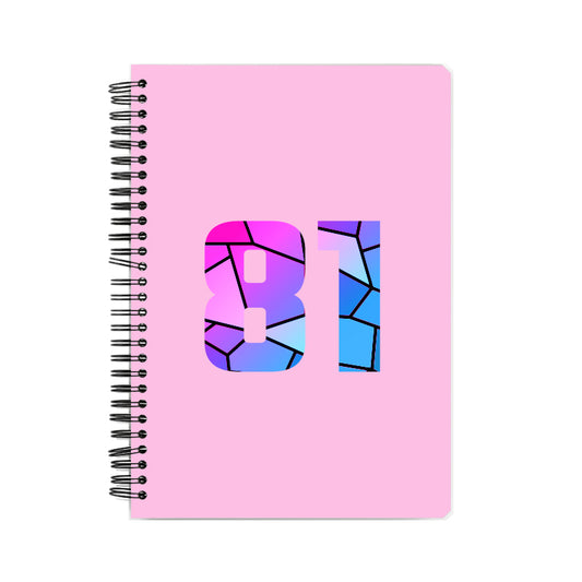 81 Number Notebook (Light Pink)