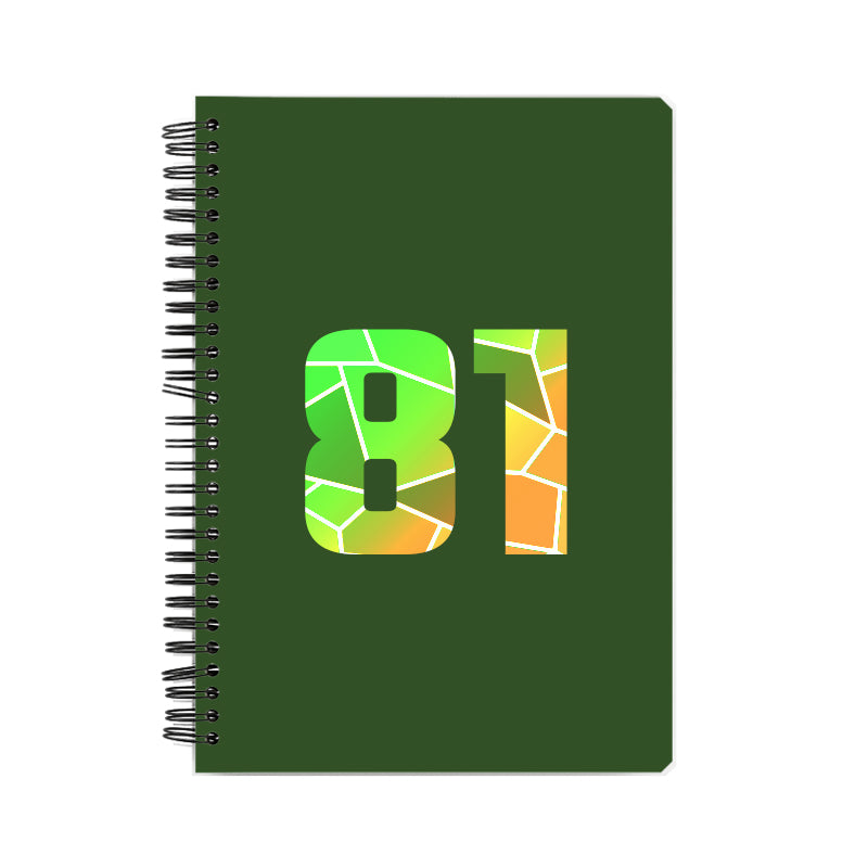 81 Number Notebook (Olive Green)