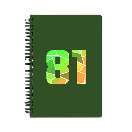 81 Number Notebook (Olive Green)