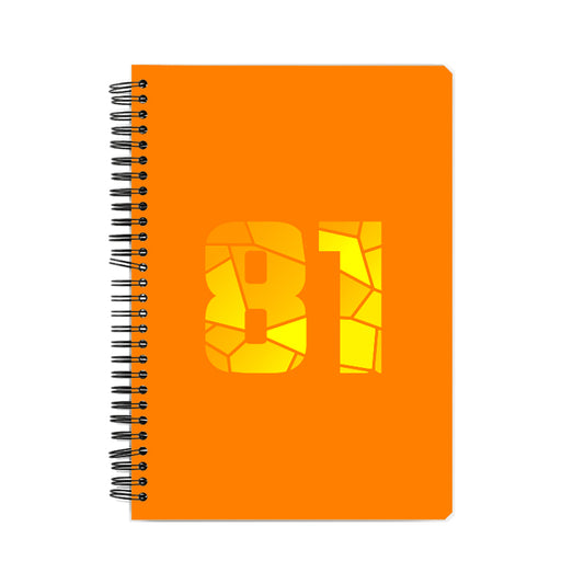 81 Number Notebook (Orange)