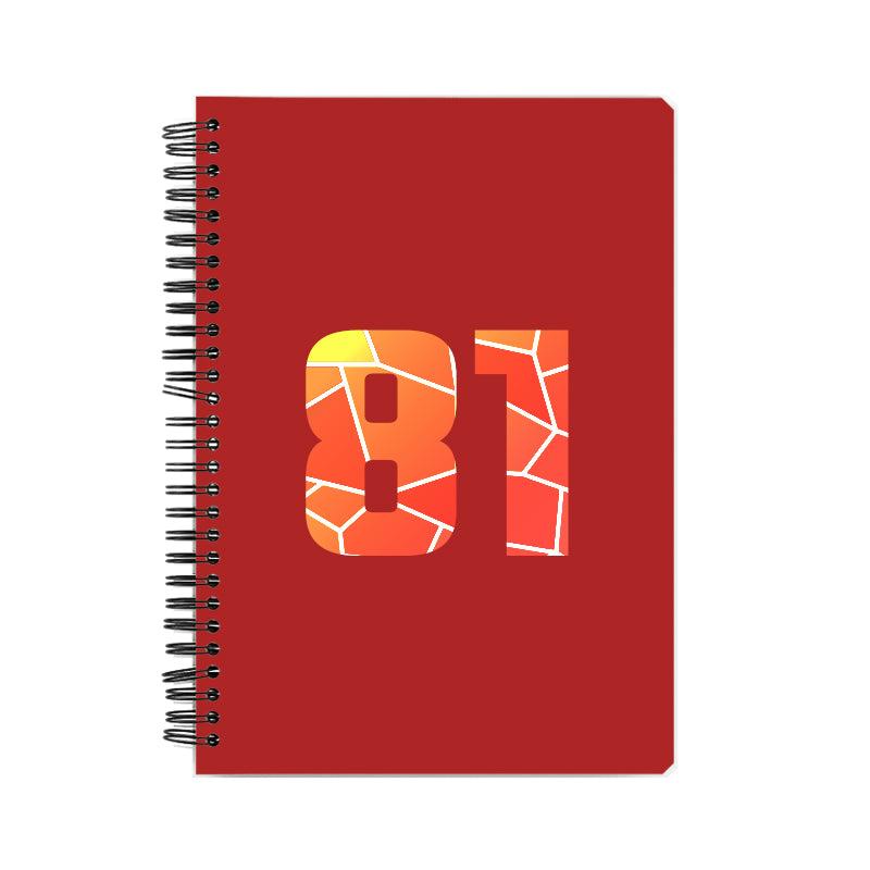 81 Number Notebook (Red)