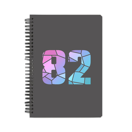 82 Number Notebook (Charcoal Grey)