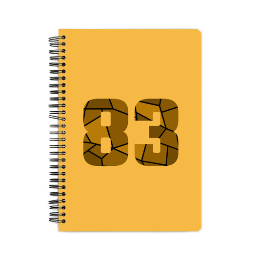 83 Number Notebook (Golden Yellow)