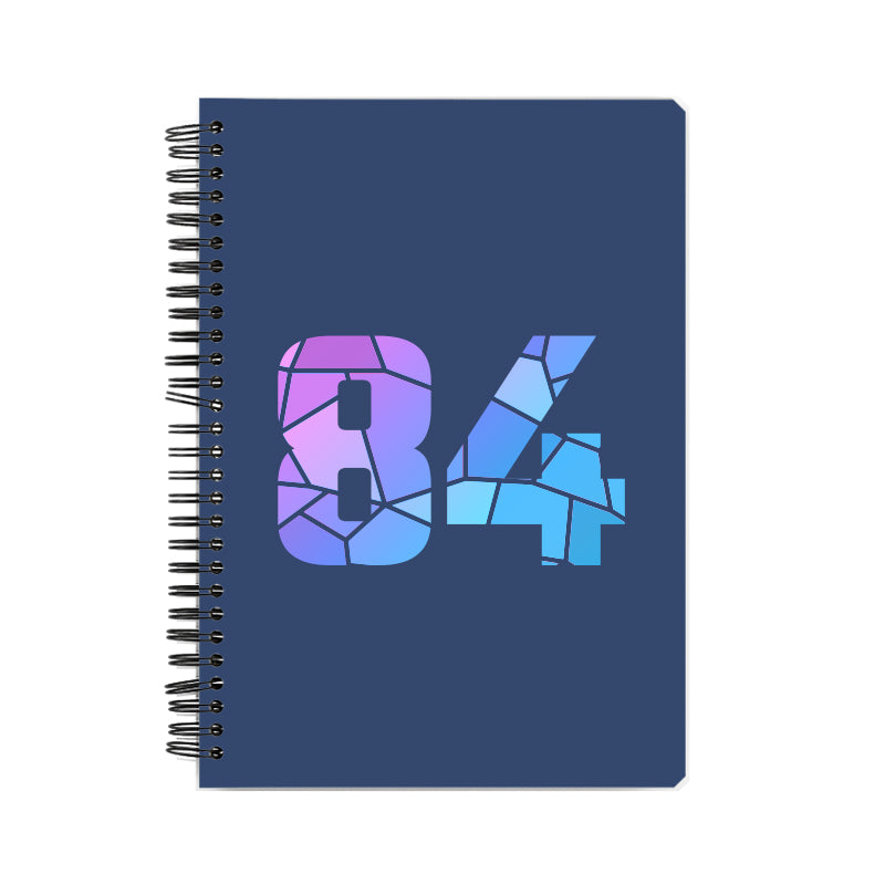 84 Number Notebook (Navy Blue)